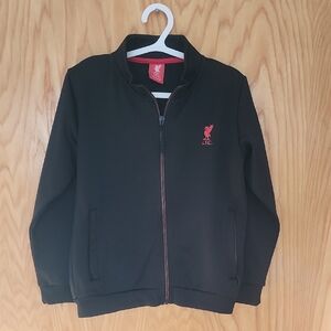 Liverpool Soccer Black Sweatshirt Zipper